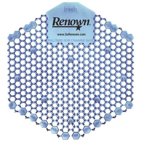 Wave 3D Cotton Blossom Urinal Screen, 10PK, Renown, Mfr#: REN03123